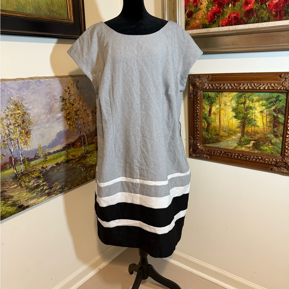 🐠 Studio One Gray and Black Mini Dress
